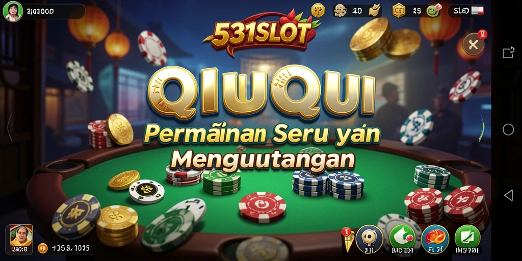 Tampilan gameplay QiuQiu yang seru dan mendebarkan.