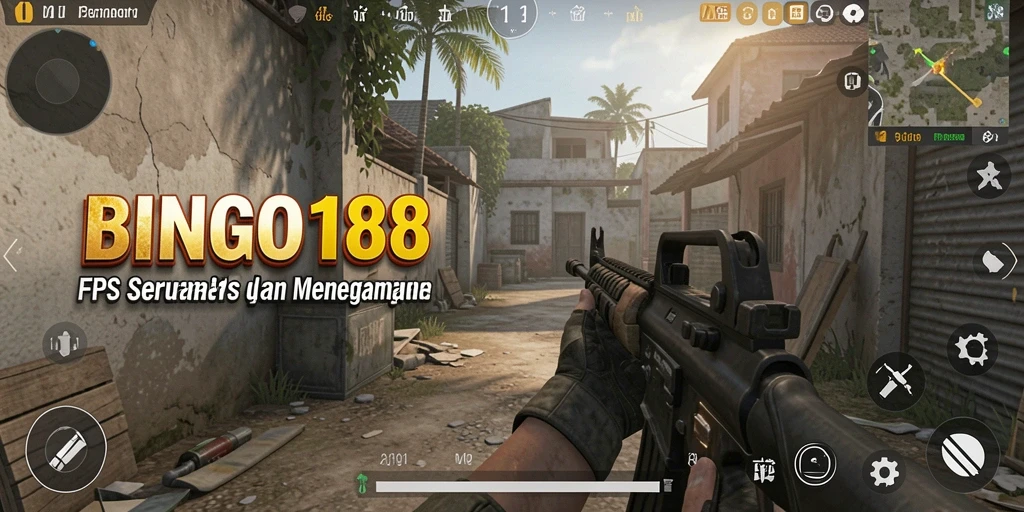 Screenshot gameplay BINGO188 menunjukkan aksi tembak-menembak yang intens.