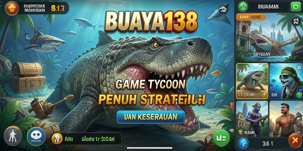 Screenshot gameplay BUAYA138 menampilkan manajemen bisnis yang seru.