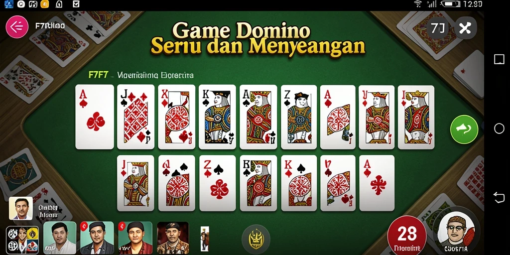 Screenshot dari gameplay seru F7F7 di papan Domino.