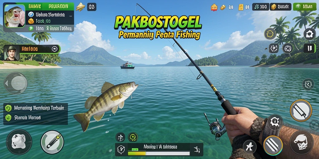 Tampilan gameplay memancing di PAKBOSTOGEL yang seru dan mendetail.