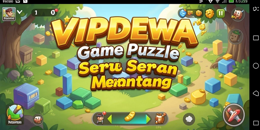 Screenshot utama VIPDEWA menampilkan gameplay Puzzle yang mengasyikkan.
